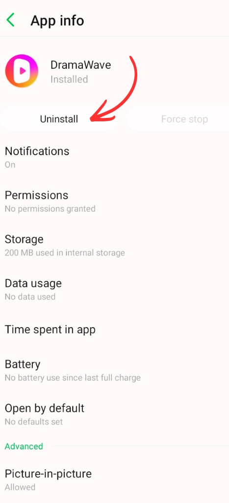 DramaWave Old Versions Download (All APK Versions + Install Guide) 15 Uninstall Current Version
